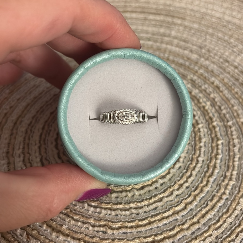Sterling Silver Cubic Zirconia ring Size 5.5 new marked S925